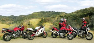 Middleweight motorcycle comparison — Four motorcycles