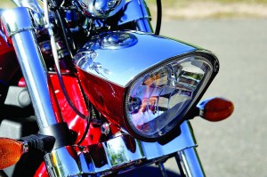 Custom styled headlight is unique to Jackpot models.