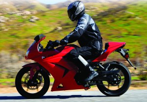 Despite its sporty orientation, the 250 Ninja presents a pleasantly upright seating position.
