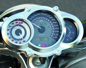 The Muscle’s redesigned gauges are stylish and provide the vitals, but the speedo is hard to read in bright sunlight.