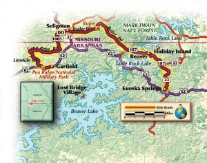 Ozarks Route map 