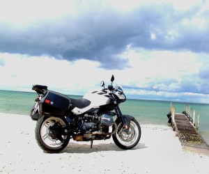 Rockster Motorcycle on Lake Michigan