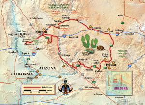 Arizona motorcycle roads map