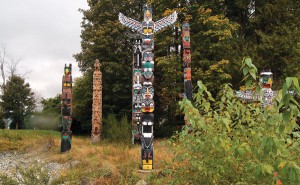 Totem poles in Stanley Park, Vancouver 