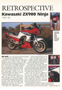 1986 Kawasaki ZX900 Ninja