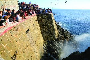The La Bufadora is one of Ensenada’s main tourist attractions; depending on the time of day, it can be a real crowd pleaser, or a real teaser.