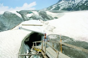 That is the entrance to the Rhone glacier near the Furka Pass in Switzerland.