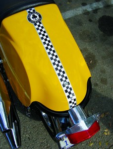 Screaming yellow Norton Production Racer replica was beautifully restored by Mike Jacobs.