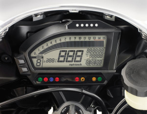 2012 Honda CBR1000RR: Fully digital instrumentation is all-new for 2012.