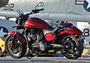 2013 Victory Judge: Available in three solid colors: Gloss Black, Sunset Red (shown) and Suede Nuclear Sunset.