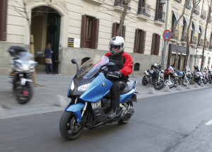 BMW says 70-75 percent of the C scooters will be sold in Southern Europe, for riding in cities like this.