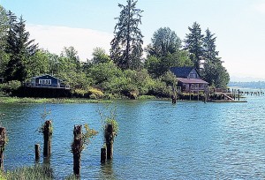 The bay at Skamokowa, Washington, on the Columbia River.