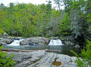 At Linville Falls, a short hike takes you into the upper falls.