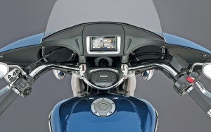 Speakers and GPS are nicely integrated into the fairing.