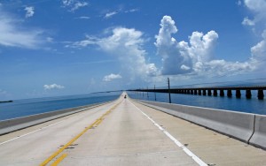 Highway 1 heading south to Key West, Florida.