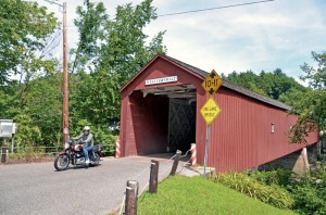 A bridge blast from the past (1864)—the West Cornwell Covered Bridge, U.S. Highway 7, Connecticut.