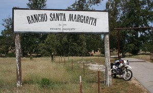 This is the gate to the San Luis Obispo mission's assistencia, Santa Margarita de Cortona, on the north side of Cuesta Pass, now a privately owned ranch.
