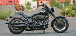 With slammed suspension, the Fat Boy S puts the rider just 24.25 inches off the pavement.