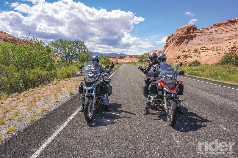 The three musketeers passing through Glen Canyon.