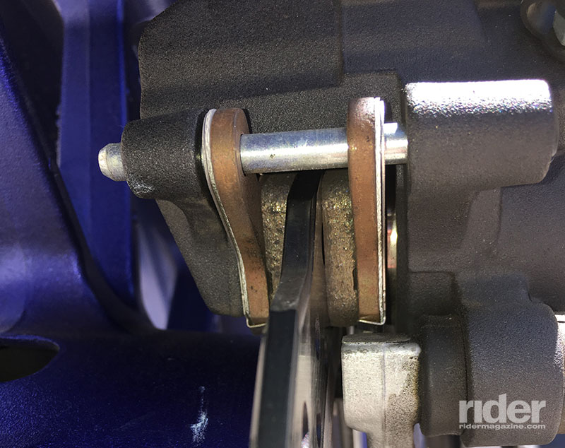 The brake pads on this bike still have plenty of life left in them. If you’re in doubt, ask a bike mechanic or trusted riding buddy to take a look.