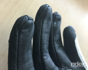 This glove has the finger seams stitched on the inside, which can cause discomfort by pressing on fingertips throughout the day.