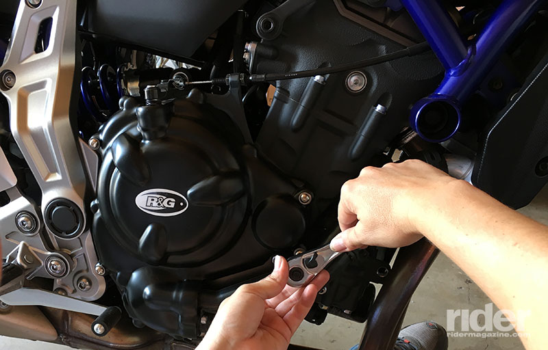 UK-based R&G Racing makes quality crash protection for all types of bikes, including sport-touring and adventure models normally overlooked by other manufacturers. I chose to use R&G because it offers engine case covers that bolt right on, giving me the most protection possible for my borrowed FZ-07.