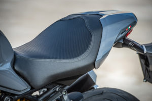The Ducati Monster 1200 S has a narrower, shorter tail section with a removable passenger seat cover.