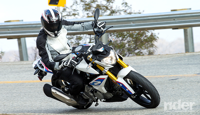The G 310 R is anything but boring. You can't see it, but I'm grinning inside my helmet.