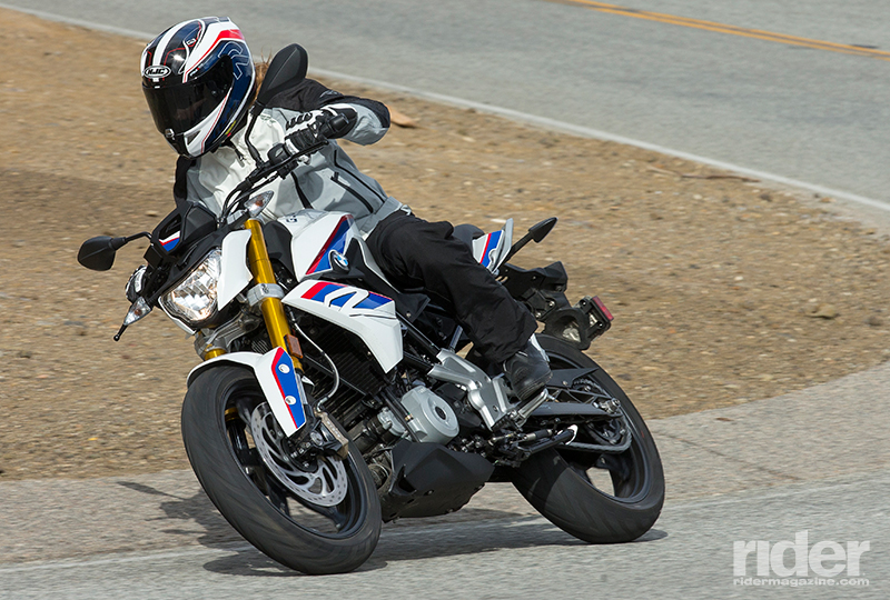 While not as edgy and racy as the KTM 390 Duke, the G 310 R feels more like a full-size bike and is surprisingly comfortable.