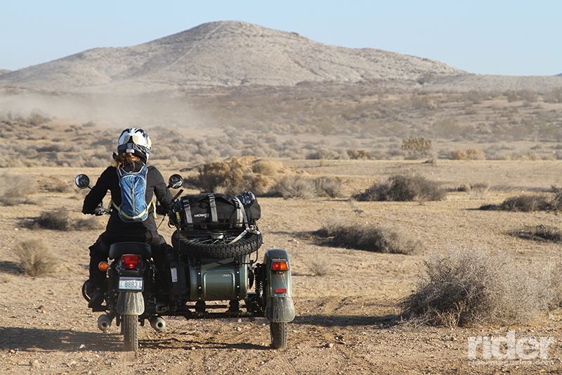 Without the weight of a passenger, a sidecar can be dangerously unstable, so I volunteered for Sherpa duty and carried all the tools, extra water, extra fuel and gear for our three-person riding group.