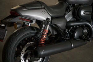 2017 Harley-Davidson Street Rod rear shock and exhaust