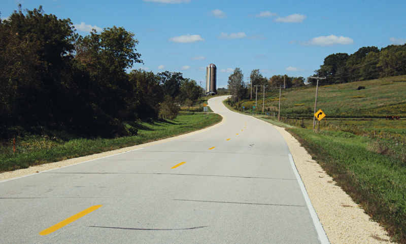 Iowa farm road