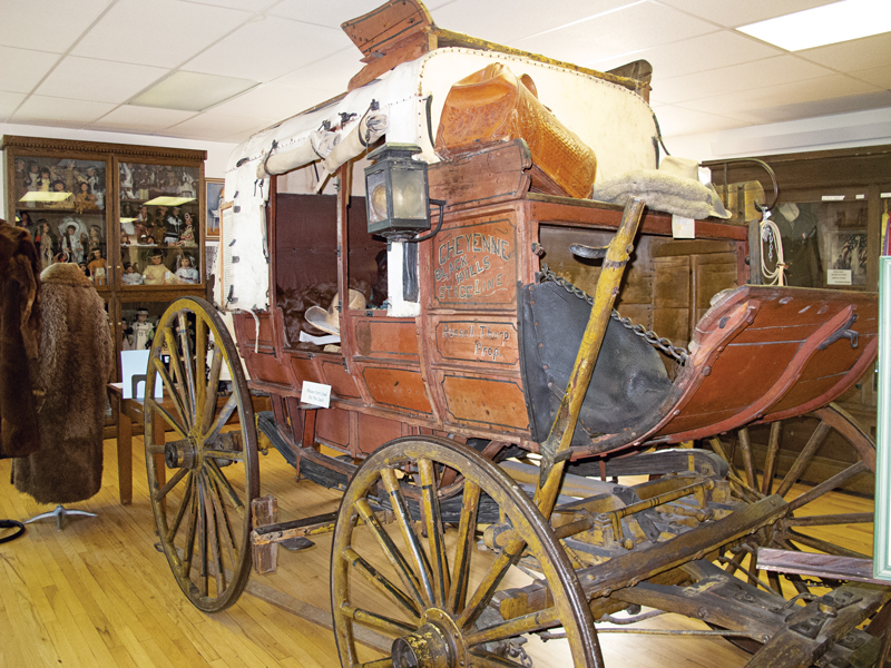 An original wagon of the Cheyenne to Black Hills Stage Line is on display at the Stagecoach Museum in Lusk.