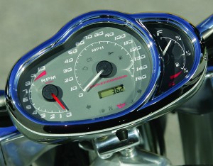 Instrument cluster is good looking but difficult to read at night.