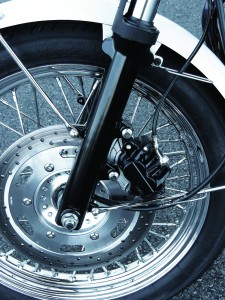 Better brake pads and fork springs help braking and handling, but only so much.