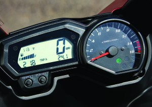 A revised gauge cluster displays all the vitals, and comes with an easy-to-read analog tach.