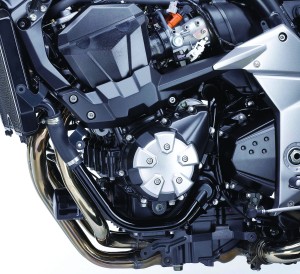 Fuel-injected, 953cc DOHC in-line four makes tremendous power but suffers from abrupt power delivery.