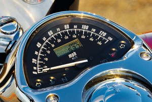 Gauges on the tank result in a clean, basic package.