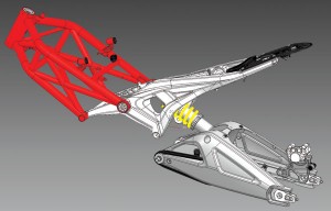 New main frame has larger tubes with a cast-aluminum subframe