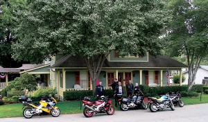 Bikes parked near Hale House, Jefferson, TX