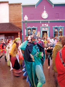 Revelers celebrate the Vinotok harvest festival in Crested Butte.