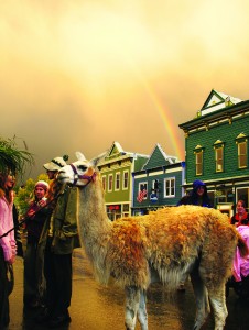 When was the last time you saw a rainbow and a llama on the same street? Welcome to Crested Butte.