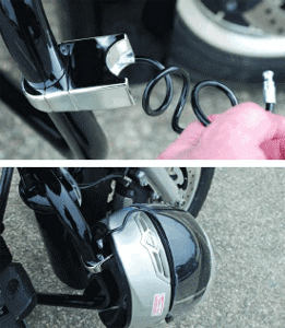HelmetSecure Motorcycle Helmet Locking system