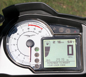 2009 Moto Guzzi Stelvio 1200 4V Gauges