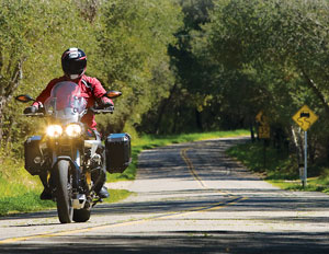 2009 Moto Guzzi Stelvio 1200 4V on the road