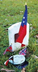 One of the 18 soldiers buried in the Confederate Cemetery.