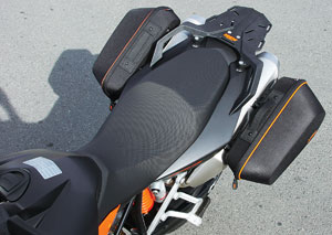 2010 KTM Supermoto T seat and saddlebags