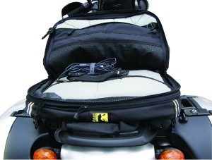 Wolfman Luggage Moto-Briefcase Motorcycle Luggage, open