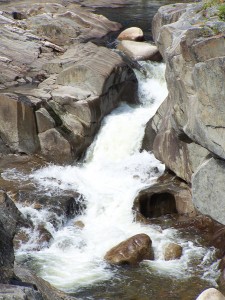 Swift River waterfalls in Coos Canyon, Byron