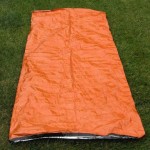 Heatsheets bivouac sack is like a sleeping bag.